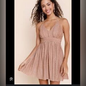 Alice V-neck Shine Swing Dress